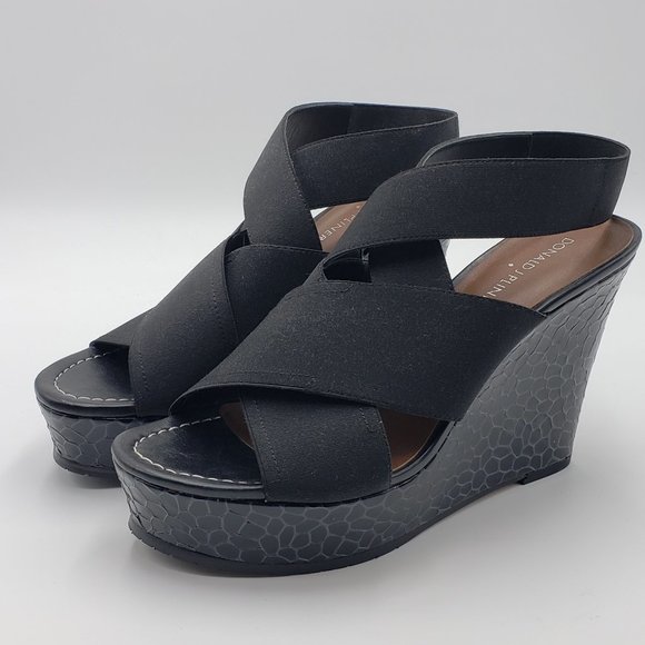 New Donald J Pliner Leather Platforms Heels US 8M - Picture 1 of 5